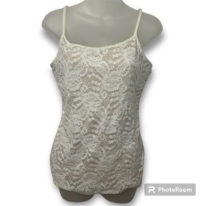 White Lace Express Bra Cami TankTop